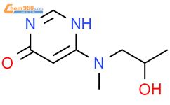 4(3H)-Pyrimidinone, 6-[(2-hydroxypropyl)methylamino]-结构式图片|1593782-94-5结构式图片