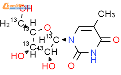 5-甲基尿苷-1,2,3,4,5-13c5结构式图片|159496-17-0结构式图片