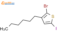 2-溴-3-己基-5-碘噻吩结构式图片|160096-76-4结构式图片
