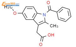 1-苯甲酰基-5-甲氧基-2-甲基-1H-吲哚-3-乙酸结构式图片|1601-19-0结构式图片