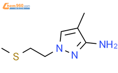1H-Pyrazol-3-amine, 4-methyl-1-[2-(methylthio)ethyl]-结构式图片|1602709-40-9结构式图片