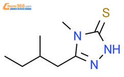 3H-1,2,4-Triazole-3-thione, 2,4-dihydro-4-methyl-5-(2-methylbutyl)-结构式图片|1602997-05-6结构式图片