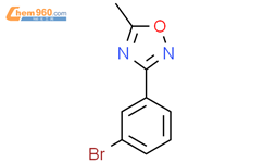 3-(3-溴苯基)-5-甲基-1,2,4-恶二唑结构式