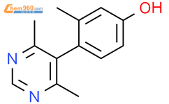 4-(4,6-dimethylpyrimidin-5-yl)-3-methyl-phenol结构式图片|1609259-55-3结构式图片
