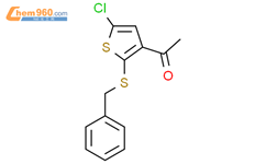 1-(2-(苄基硫代)-5-氯噻吩-3-基)乙酮结构式