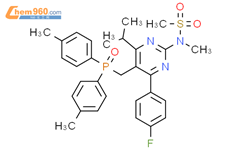 N-[5-[[双(4-甲基苯基)膦基]甲基]-4-(4-氟苯基)-6-(1-甲基乙基)-2-嘧啶基]-N-甲基甲磺酰胺结构式图片|1610607-21-0结构式图片