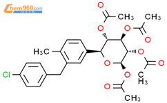 (5S)​-5-​C-​[3-​[(4-​氯苯基)甲基]​-​4-​甲基苯基]​-β-​L-​木吡喃糖 1,​2,​3,​4 -​四乙酸盐结构式图片|1610954-88-5结构式图片