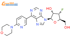 9-(3-脱氧-3-氟-β-D-呋喃核糖基)-6-[6-(4-吗啉基)吡啶-3-基]嘌呤结构式图片|1612191-98-6结构式图片