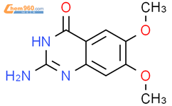 2-氨基-6,7-二甲氧基喹唑啉-4-醇结构式图片|16175-67-0结构式图片