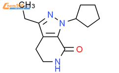 7H-Pyrazolo[3,4-c]pyridin-7-one,1-cyclopentyl-3-ethyl-1,4,5,6-tetrahydro-结构式图片|162142-14-5结构式图片