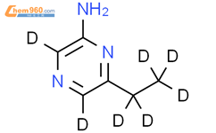 2-氨基-6-乙基吡嗪-d7结构式图片|1622843-01-9结构式图片