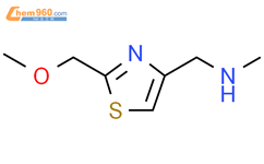 1-(2-(甲氧基甲基)噻唑-4-基)-N-甲基甲胺结构式图片|162740-02-5结构式图片