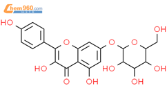山奈酚-7-葡萄糖苷结构式图片|16290-07-6结构式图片