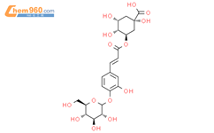 5-O-[4'-O-(β-D-吡喃葡萄糖基)咖啡酰基]奎宁酸结构式图片|1629852-63-6结构式图片