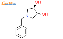 (3R,4R)-(-)-1-苄基-3,4-吡咯烷二醇结构式