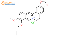 Benzo[g]-1,3-benzodioxolo[5,6-a]quinolizinium, 5,6-dihydro-10-methoxy-9-(2-propyn-1-yloxy)-, chloride (1:1)结构式图片|1635395-52-6结构式图片