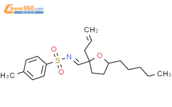 Benzenesulfonamide, 4-methyl-N-[[(2R,5S)-tetrahydro-5-pentyl-2-(2-propen-1-yl)-2-furanyl]methylene]-, rel-