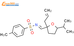 Benzenesulfonamide, 4-methyl-N-[[(2R,5S)-tetrahydro-5-(1-methylethyl)-2-(2-propen-1-yl)-2-furanyl]methylene]-, rel-