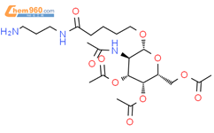 N-(3-氨基丙基)-5-[[3,4,6-三-O-乙酰基-2-(乙酰氨基)-2-脱氧-β-D-吡喃半乳糖基]氧基]戊酰胺结构式图片|1637413-94-5结构式图片