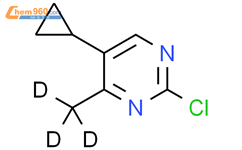 2-氯-4-(甲基-d3)-5-环丙基嘧啶结构式图片|1643538-02-6结构式图片