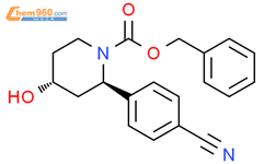 （±)-Rel-(2S,4S)-2-(4-氰基苯基)-4-羟基哌啶-1-羧酸苄酯结构式图片|1644667-47-9结构式图片