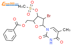 5-苯甲酰基-3-乙烷磺酰基-2-溴胸苷结构式图片|165047-01-8结构式图片