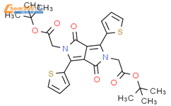 二-叔丁基 2,2'-(1,4-二氧-3,6-二(噻吩-2-基)吡咯并[3,4-C]吡咯-2,5(1H,4H)-二基)二醋酸酯结构式图片|1669409-50-0结构式图片