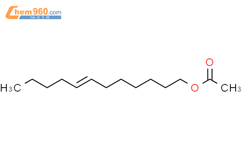 7  反-十二碳烯醇乙酸酯 十二碳烯醇乙酸酯结构式图片|16695-41-3结构式图片