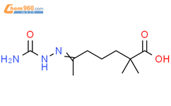 Heptanoic acid, 6-[2-(aminocarbonyl)hydrazinylidene]-2,2-dimethyl-结构式图片|16769-45-2结构式图片