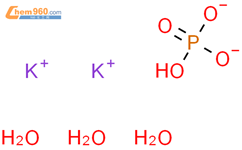 磷酸氢二钾三水合物结构式图片|16788-57-1结构式图片