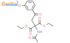 2-乙酰氨基-2-(2-(3-甲氧基苯基)-2-氧代乙基)丙二酸二乙酯结构式图片|168154-47-0结构式图片