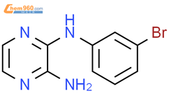 N2-(3-溴苯基)吡嗪-2,3-二胺结构式图片|1691682-14-0结构式图片