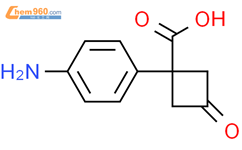 1-(4-氨基苯基)-3-氧代环丁烷羧酸结构式图片|1691747-12-2结构式图片
