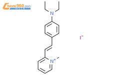 2-[(E)-2-[4-(二乙氨基)苯基]乙烯基]-1-甲基吡啶-1-碘化鎓结构式图片|1694-47-9结构式图片