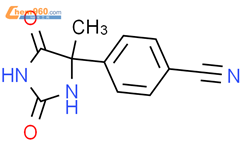 4-(4-methyl-2,5-dioxoimidazolidin-4-yl)benzonitrile结构式图片|169808-00-8结构式图片