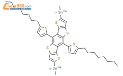2,7-双(三甲基锡基)-5,10-双(4-辛基噻吩基)苯并[1,2-b:4,5-b']二噻吩并[3,2-b]噻吩,1701403-89-5 ...