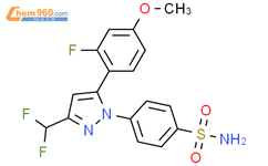 Benzenesulfonamide,4-[3-(difluoromethyl)-5-(2-fluoro-4-methoxyphenyl)-1H-pyrazol-1-yl]-结构式图片|170570-34-0结构式图片