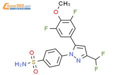Benzenesulfonamide,4-[5-(3,5-difluoro-4-methoxyphenyl)-3-(difluoromethyl)-1H-pyrazol-1-yl]-结构式图片|170570-40-8结构式图片