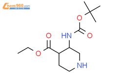 3-tert-Butoxycarbonylamino-piperidine-4-carboxylic acid ethyl ester结构式图片|1708250-54-7结构式图片