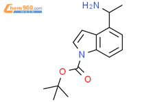4-(1-氨基乙基)-吲哚-1-羧酸叔丁酯结构式图片|1708268-11-4结构式图片