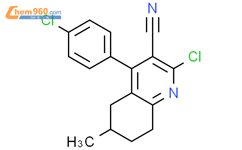 2-氯-4-(4-氯苯基)-5,6,7,8-四氢-6-甲基-3-喹啉甲腈结构式图片|1710661-48-5结构式图片