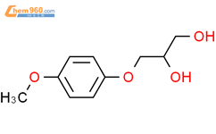3-(4-甲氧基苯氧基)-1,2-丙二醇结构式图片|17131-52-1结构式图片
