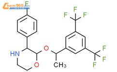 (2R,3S)-2-[(1R)-1-[3,5-双(三氟甲基)苯基)乙氧基]-3-(4-氟苯基)吗啉结构式图片|171338-27-5结构式图片