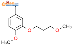 2-(3-甲氧基丙氧基)-4-溴甲基-1-甲氧基苯甲醚结构式图片|172900-73-1结构式图片