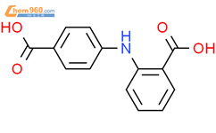 N-(4-羧基苯基)邻氨基苯甲酸结构式图片|17332-57-9结构式图片