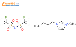 1-丁基-3-甲基咪唑鎓双(三氟甲基磺酰基)亚胺盐结构式图片|174899-83-3结构式图片