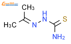 丙酮缩氨基硫脲结构式图片|1752-30-3结构式图片