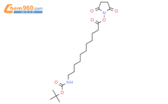 Undecanoic acid, 11-(1,1-dimethylethoxy)carbonylamino-, 2,5-dioxo-1-pyrrolidinyl ester结构式图片|176242-02-7结构式图片