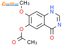 3,4-二氢-7-甲氧基-4-氧代喹唑啉-6-醇乙酸酯结构式图片|179688-53-0结构式图片