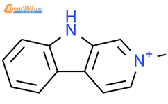 9H-吡啶并[3,4-b]吲哚，2-甲基-结构式